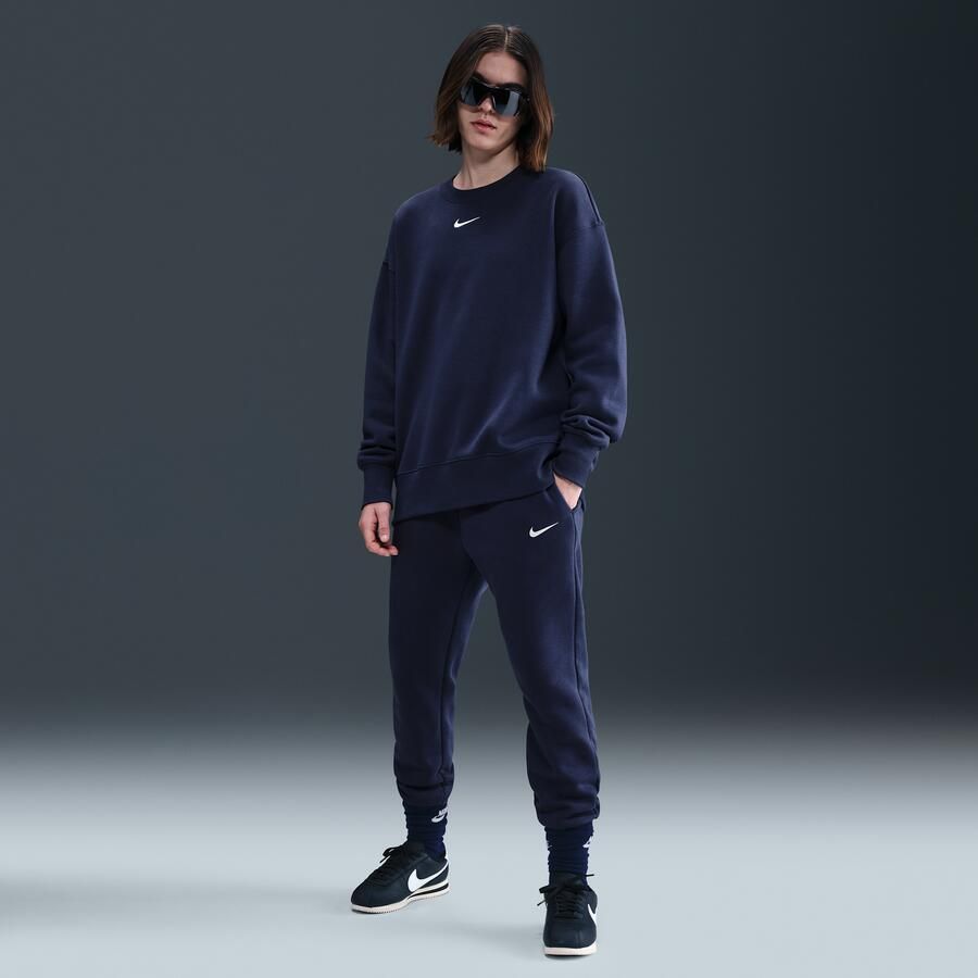 Nike Phoenix Fleece joggingbroek met halfhoge taille voor dames Blauw - Foto 4