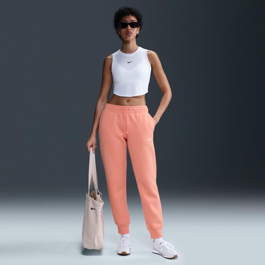 Nike Sportswear Phoenix Fleece joggingbroek met halfhoge taille voor dames Oranje - Foto 4