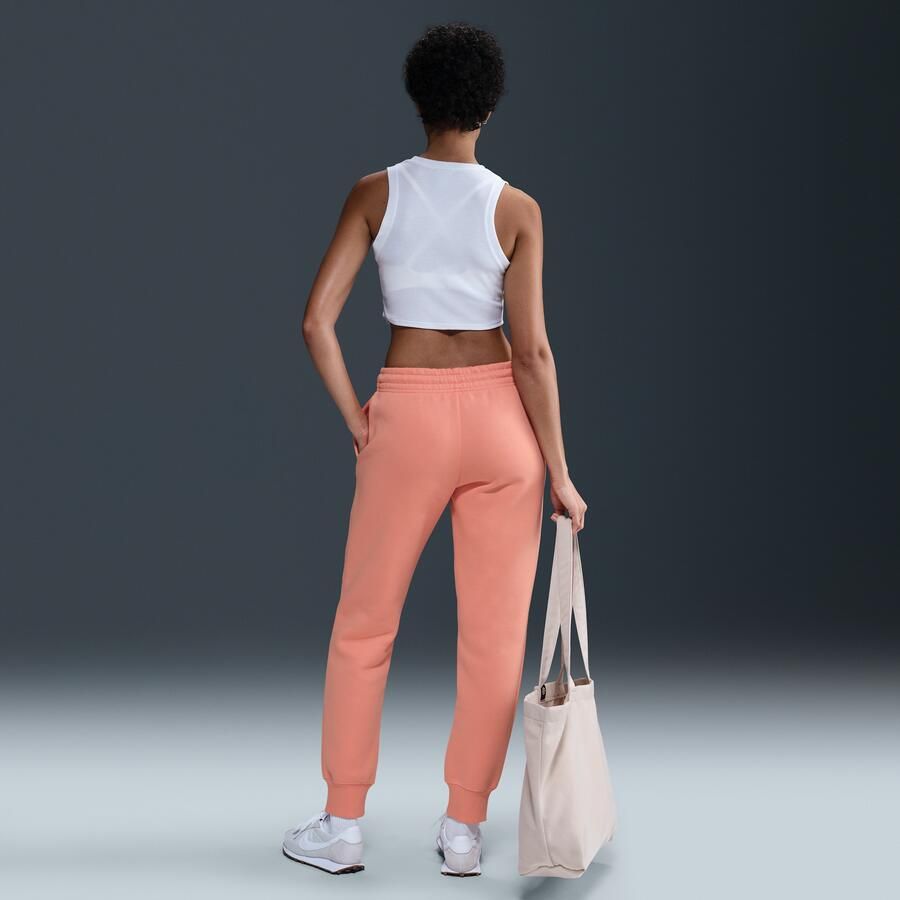 Nike Sportswear Phoenix Fleece joggingbroek met halfhoge taille voor dames Oranje - Foto 3