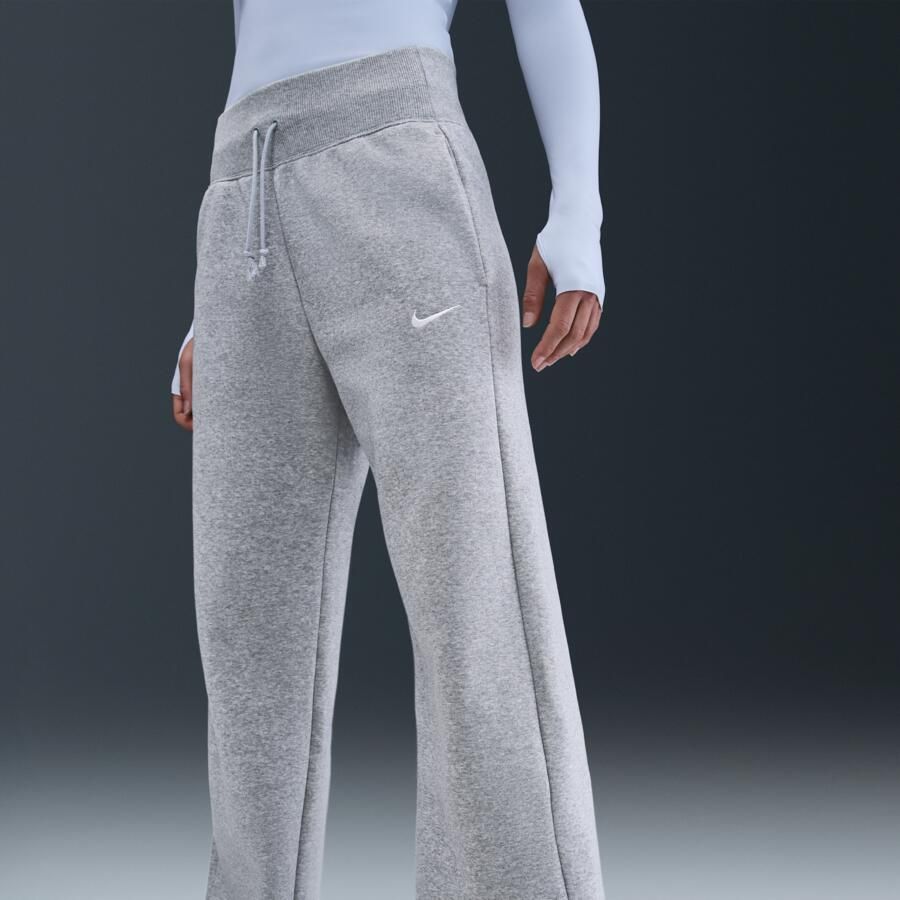 Nike Sportswear Phoenix Fleece Joggingbroek met hoge taille en wijde pijpen voor dames Grijs - Foto 2