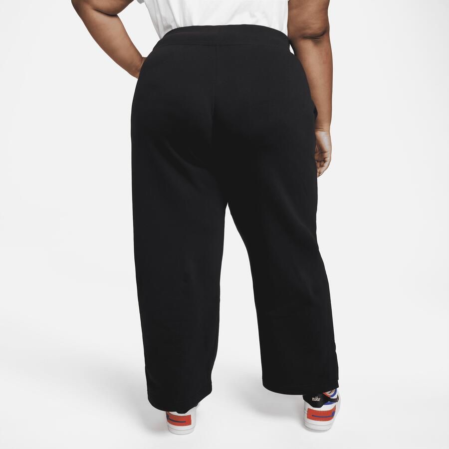 Nike Sportswear Phoenix Fleece Joggingbroek met hoge taille en wijde pijpen voor dames (Plus Size) Zwart - Foto 4