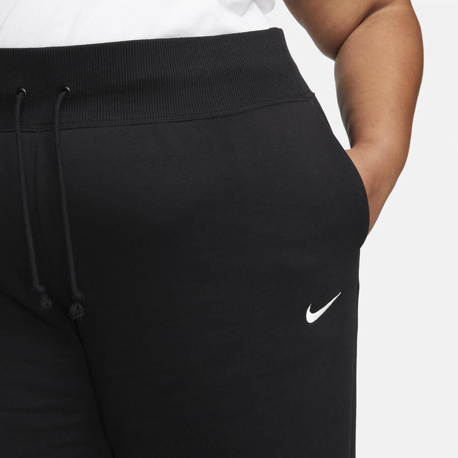 Nike Sportswear Phoenix Fleece Joggingbroek met hoge taille en wijde pijpen voor dames (Plus Size) Zwart