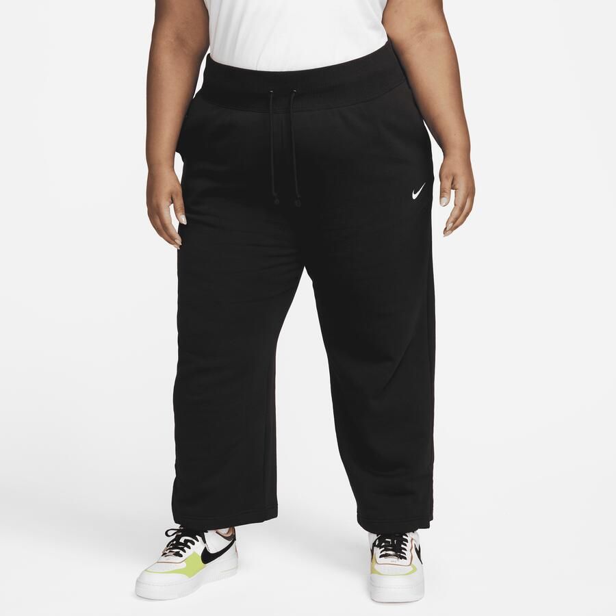 Nike Sportswear Phoenix Fleece Joggingbroek met hoge taille en wijde pijpen voor dames (Plus Size) Zwart - Foto 3