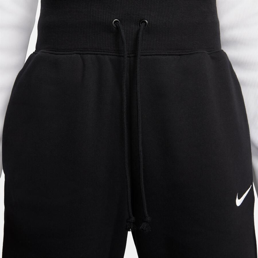 Nike Sportswear Phoenix Fleece Joggingbroek met hoge taille en wijde pijpen voor dames Zwart