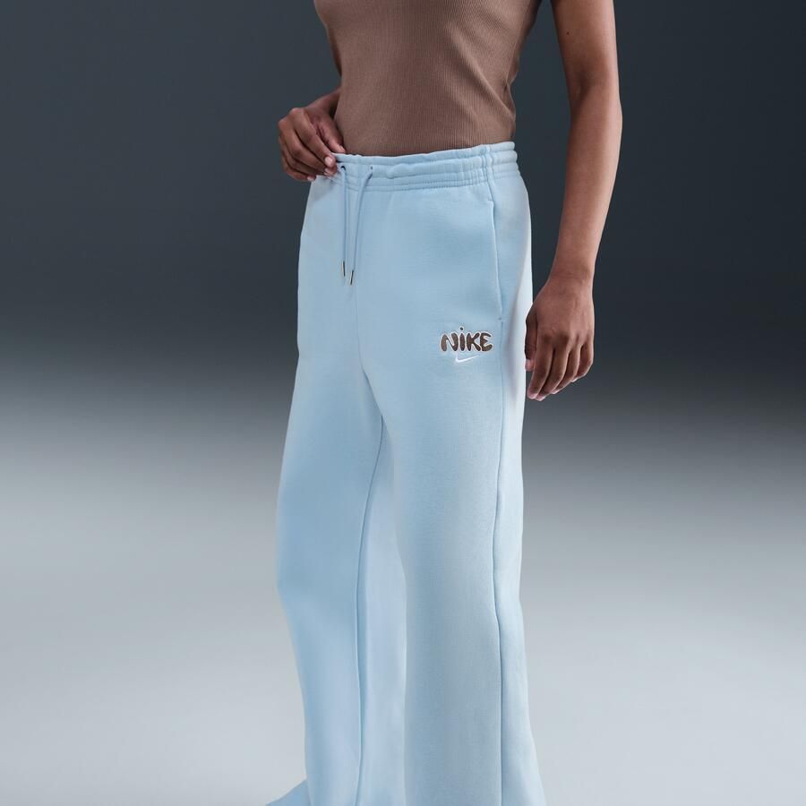 Nike Phoenix Fleece Joggingbroek met hoge taille voor dames Blauw