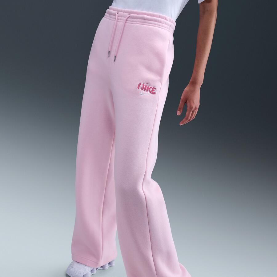 Nike Sportswear Phoenix Fleece Joggingbroek met hoge taille voor dames Roze