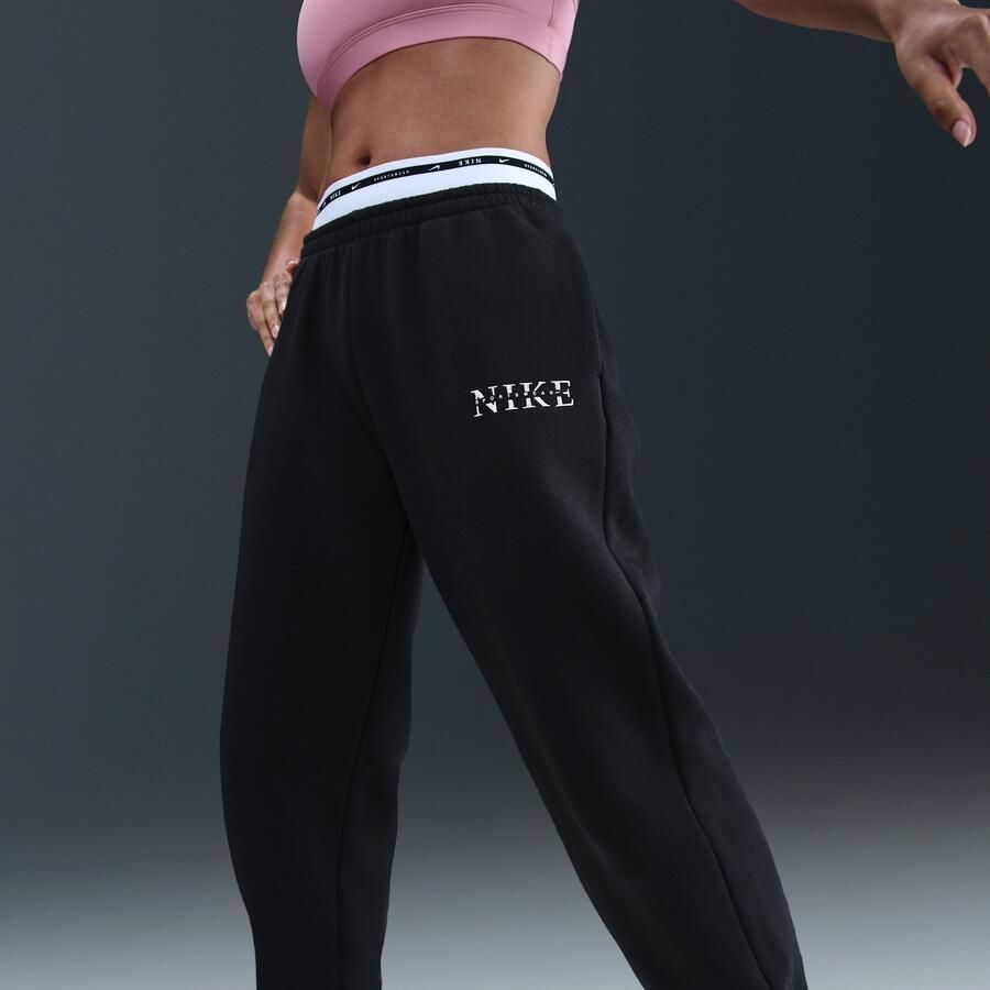 Nike Sportswear Phoenix Fleece Joggingbroek met hoge taille voor dames Zwart