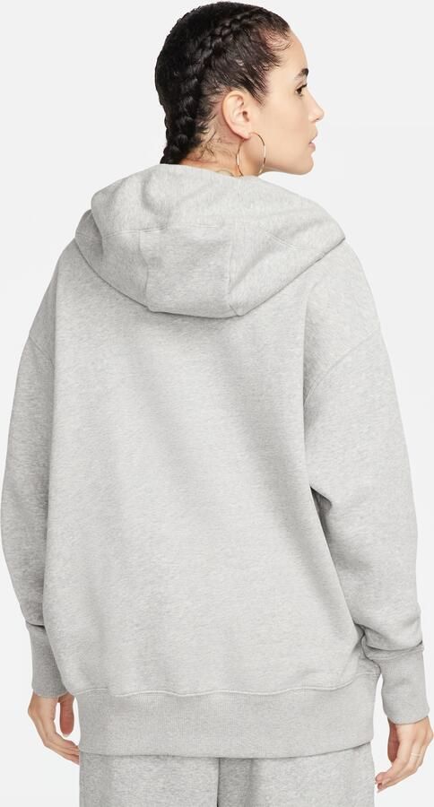 Nike Sportswear Phoenix Fleece Oversized fleecehoodie met rits over de hele lengte voor dames Grijs - Foto 6