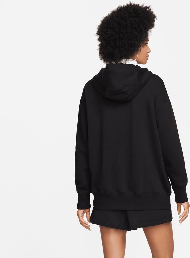 Nike Sportswear Phoenix Fleece Oversized fleecehoodie met rits over de hele lengte voor dames Zwart - Foto 3