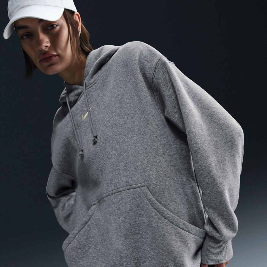 Nike Sportswear Phoenix Fleece Oversized Hoodie Hoodies Kleding dk grey heather sail maat: XS beschikbare maaten:XS S M L XL - Foto 2