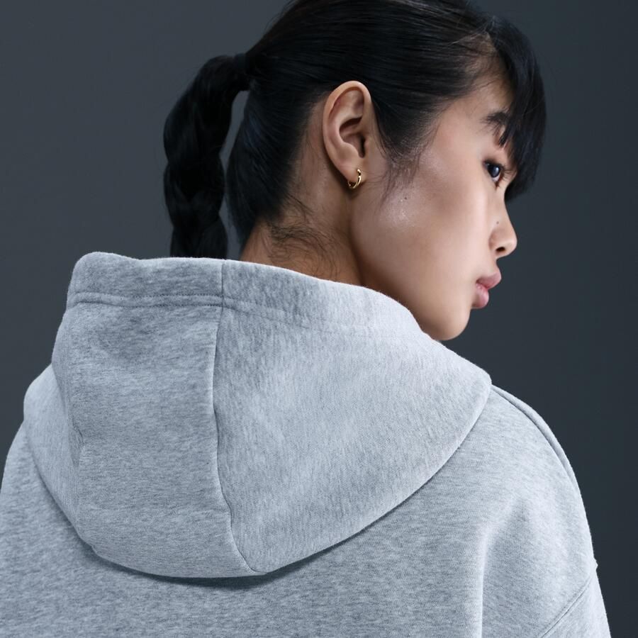 Nike Phoenix Fleece Oversized hoodie voor dames Grijs