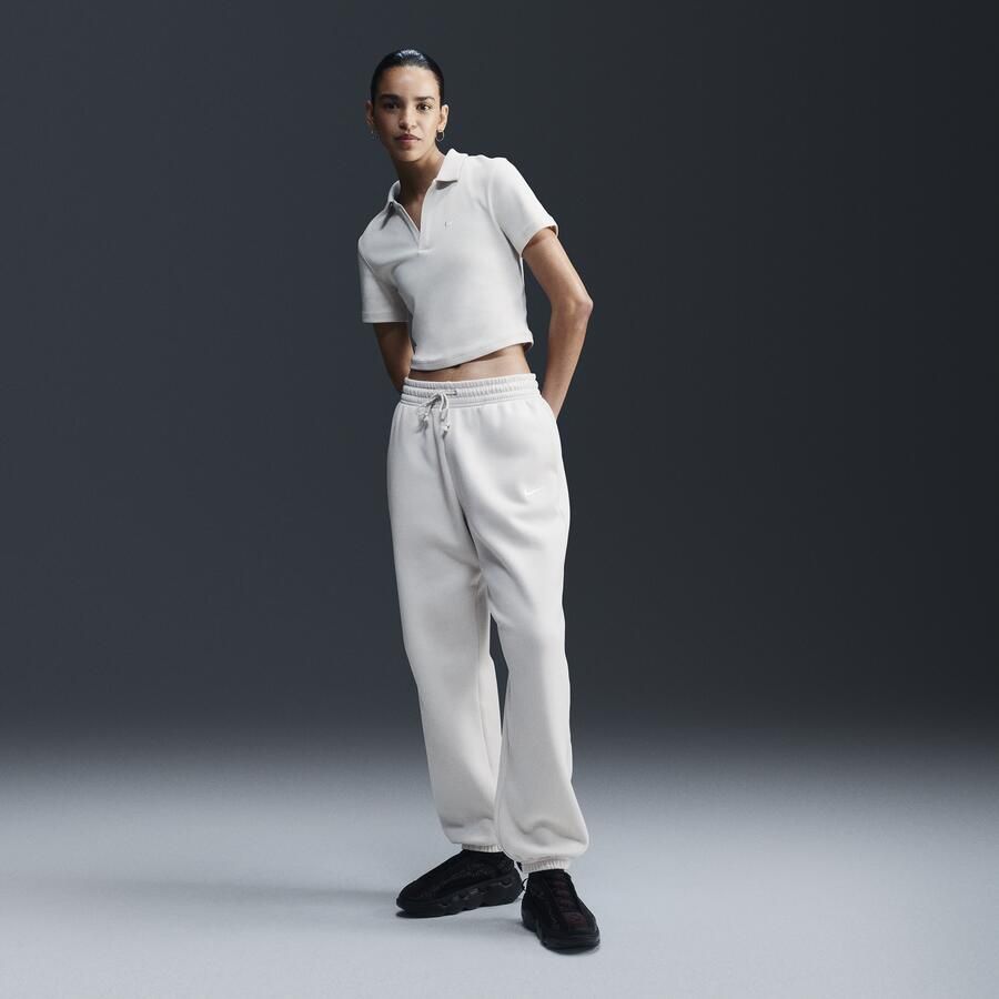 Nike Sportswear Phoenix Fleece Oversized joggingbroek met hoge taille voor dames Bruin - Foto 4