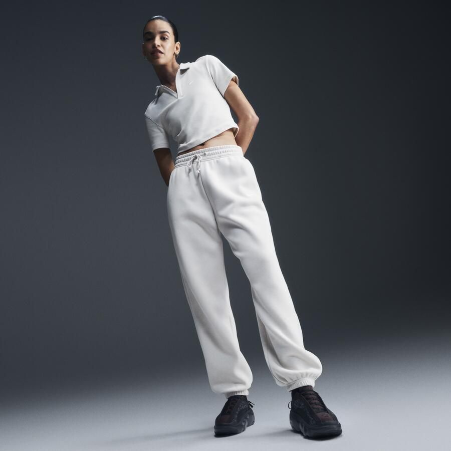 Nike Sportswear Phoenix Fleece Oversized joggingbroek met hoge taille voor dames Bruin - Foto 3