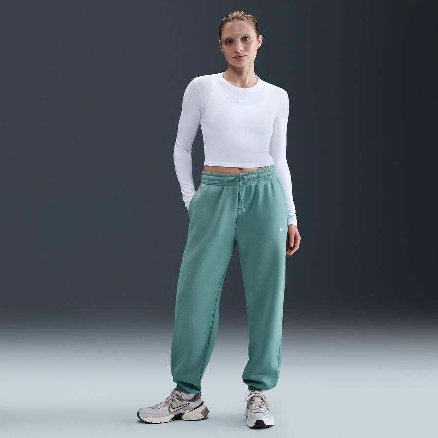 Nike Sportswear Phoenix Fleece Oversized joggingbroek met hoge taille voor dames Groen - Foto 4