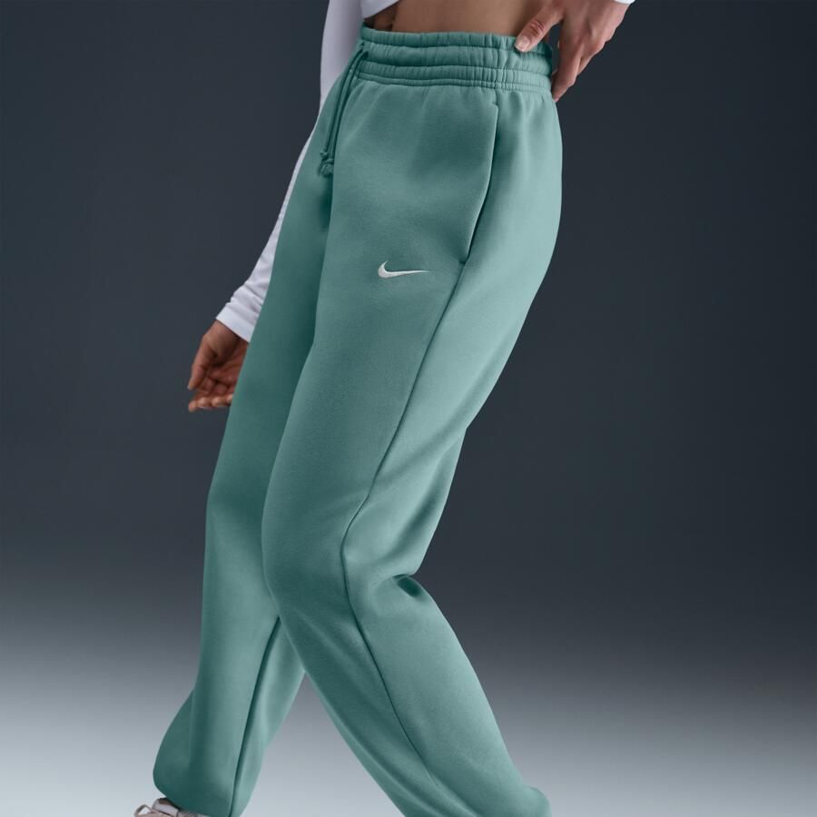 Nike Sportswear Phoenix Fleece Oversized joggingbroek met hoge taille voor dames Groen