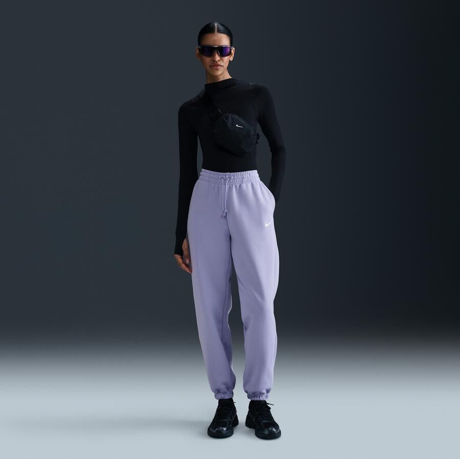 Nike Sportswear Phoenix Fleece Oversized joggingbroek met hoge taille voor dames Paars - Foto 3