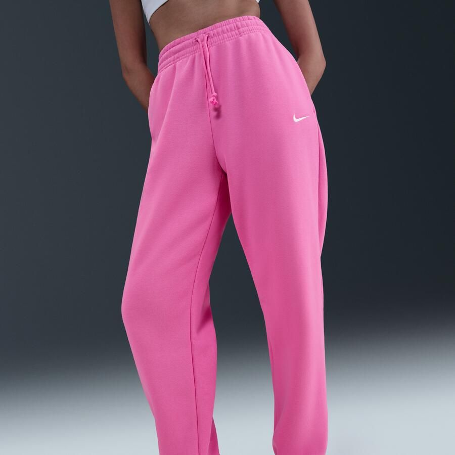 Nike Sportswear Phoenix Fleece Oversized joggingbroek met hoge taille voor dames Roze