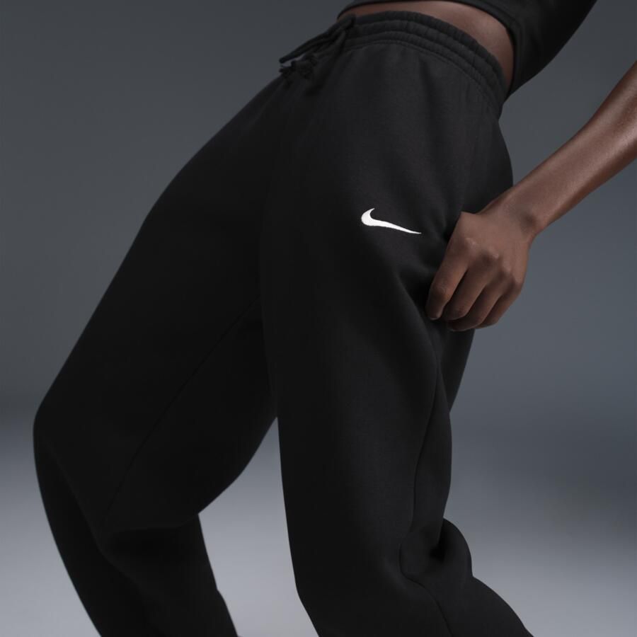Nike Sportswear Phoenix Fleece Oversized joggingbroek met hoge taille voor dames Zwart