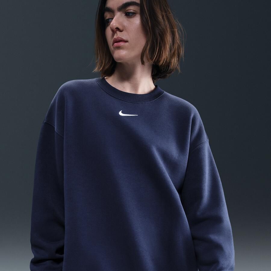 Nike Sportswear Phoenix Fleece Oversized sweatshirt met ronde hals voor dames Blauw - Foto 4