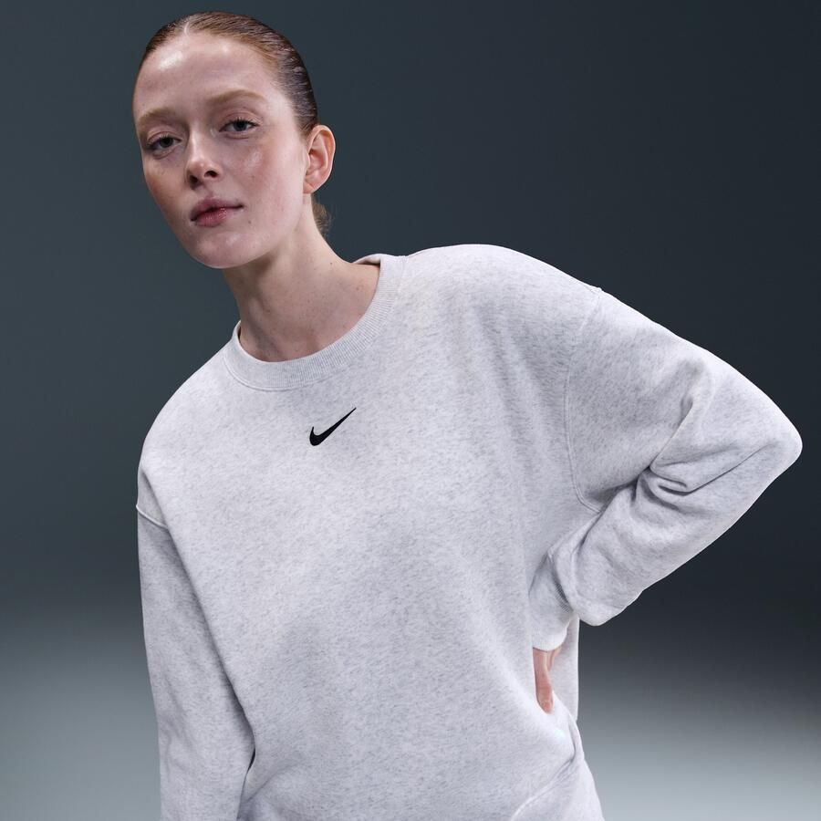 Nike Sportswear Phoenix Fleece Oversized sweatshirt met ronde hals voor dames Bruin - Foto 4