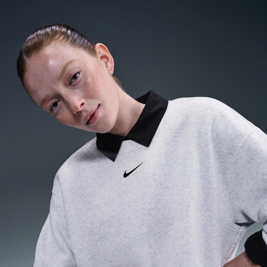 Nike Sportswear Phoenix Fleece Oversized sweatshirt met ronde hals voor dames Bruin - Foto 2
