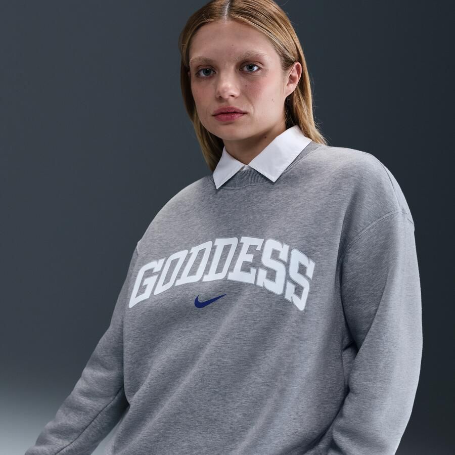 Nike Sportswear Phoenix Fleece oversized sweatshirt met ronde hals voor dames Grijs - Foto 4