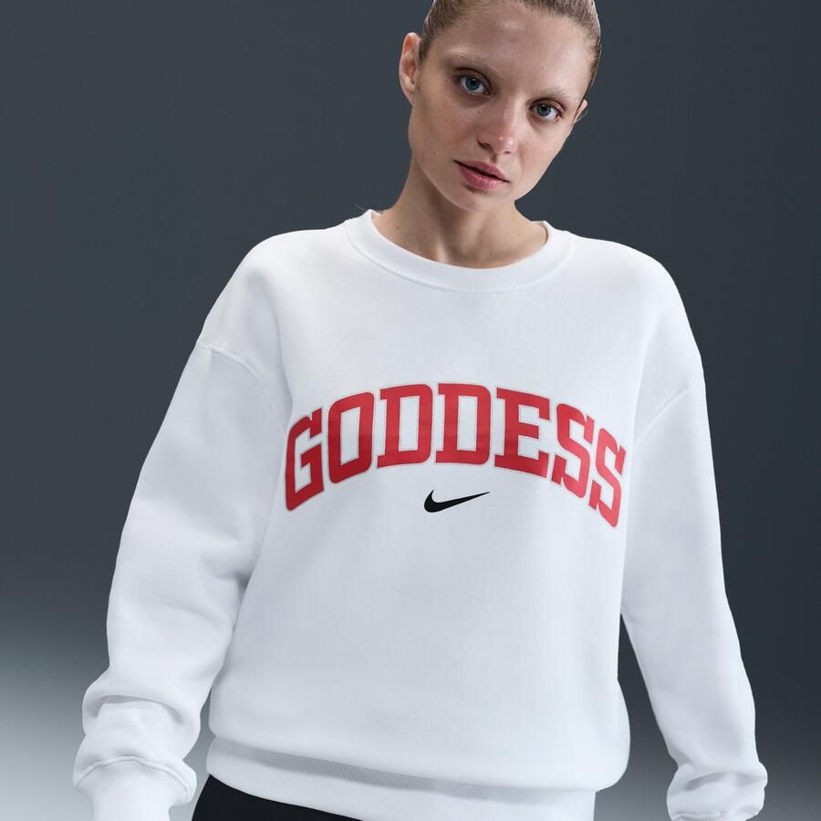 Nike Sportswear Phoenix Fleece oversized sweatshirt met ronde hals voor dames Wit - Foto 4