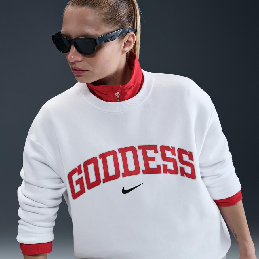 Nike Sportswear Phoenix Fleece oversized sweatshirt met ronde hals voor dames Wit - Foto 2