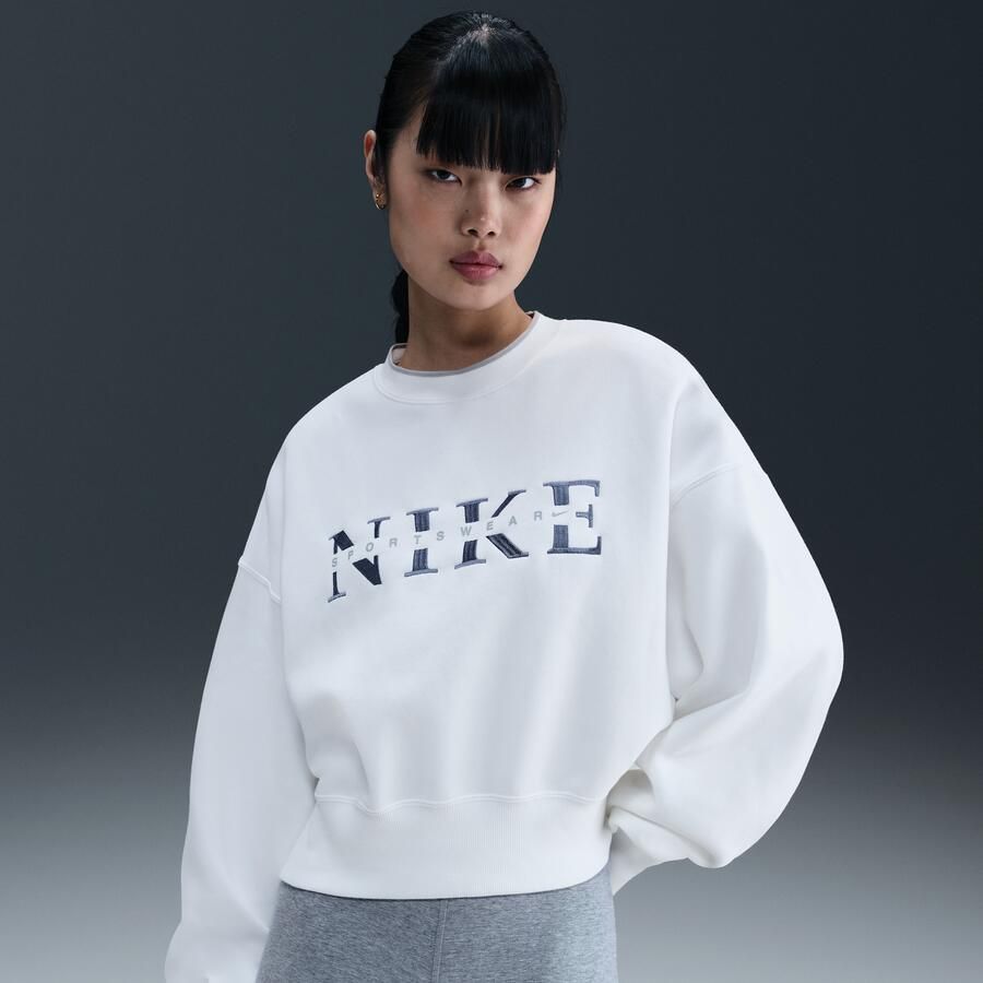 Nike Sportswear Phoenix Fleece oversized sweatshirt met ronde hals voor dames Wit - Foto 4