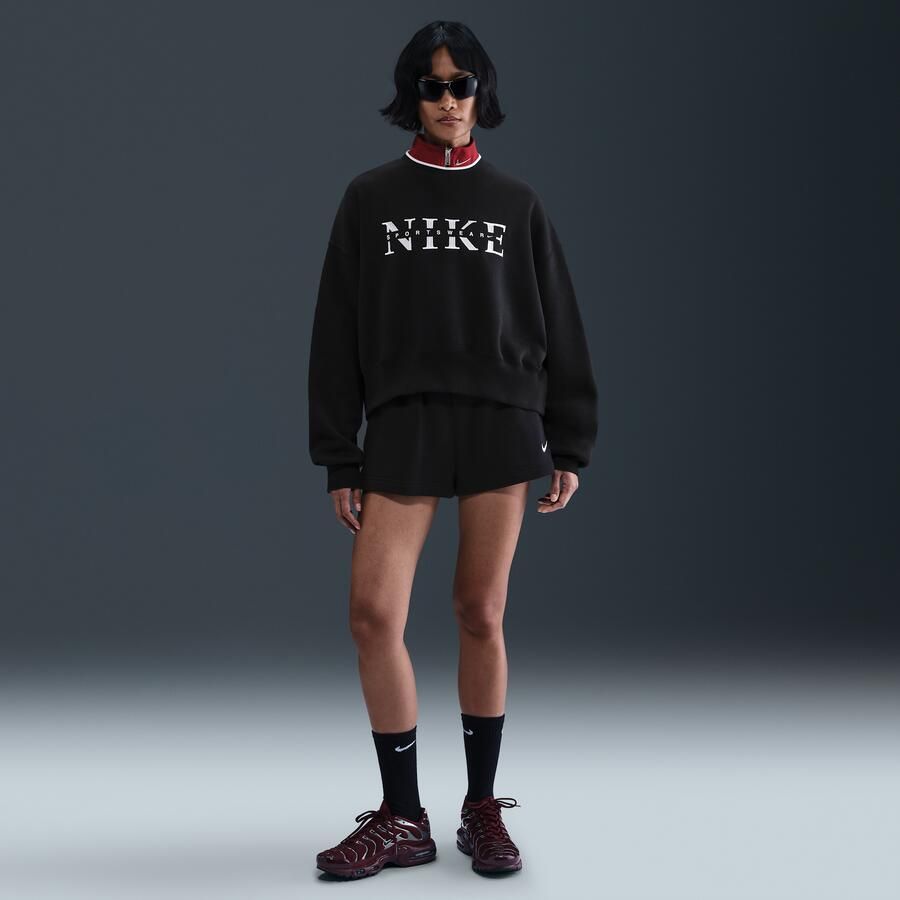 Nike Phoenix Fleece oversized sweatshirt met ronde hals voor dames Zwart - Foto 3