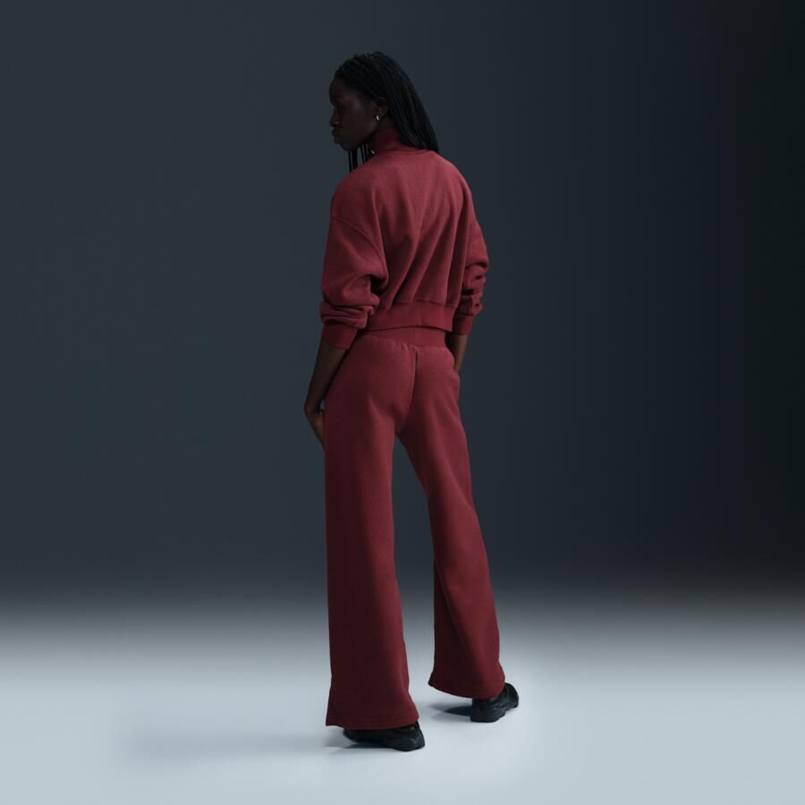 Nike Sportswear Phoenix Plush knusse fleecebroek met hoge taille en wijde pijpen voor dames Rood - Foto 2