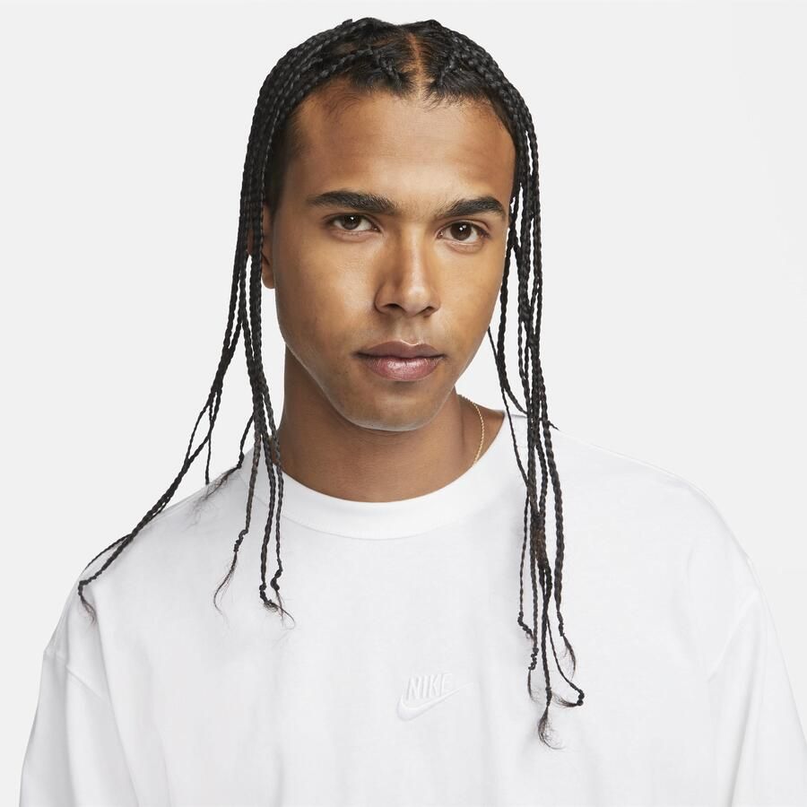 Nike Sportswear Premium Essentials T-shirt met lange mouwen voor heren Wit