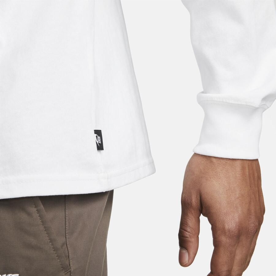 Nike Sportswear Premium Essentials T-shirt met lange mouwen voor heren Wit - Foto 2