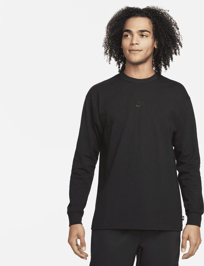 Nike Sportswear Premium Essentials T-shirt met lange mouwen voor heren Zwart - Foto 3