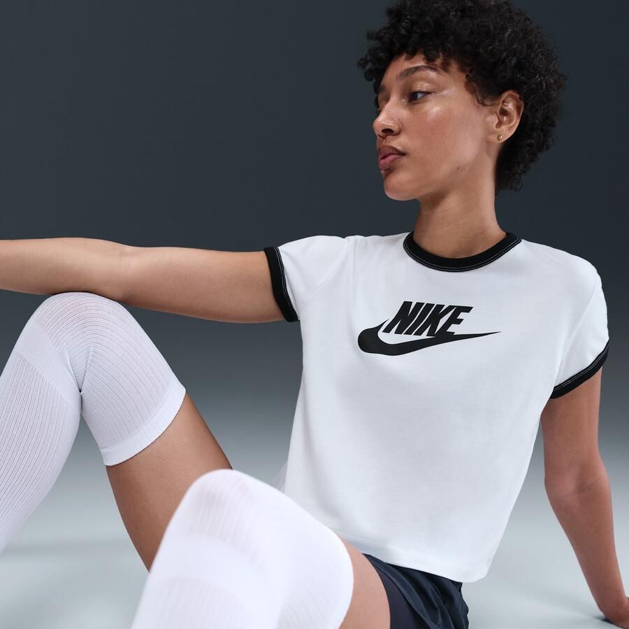 Nike Ringer T-shirt met graphic voor dames Wit - Foto 2