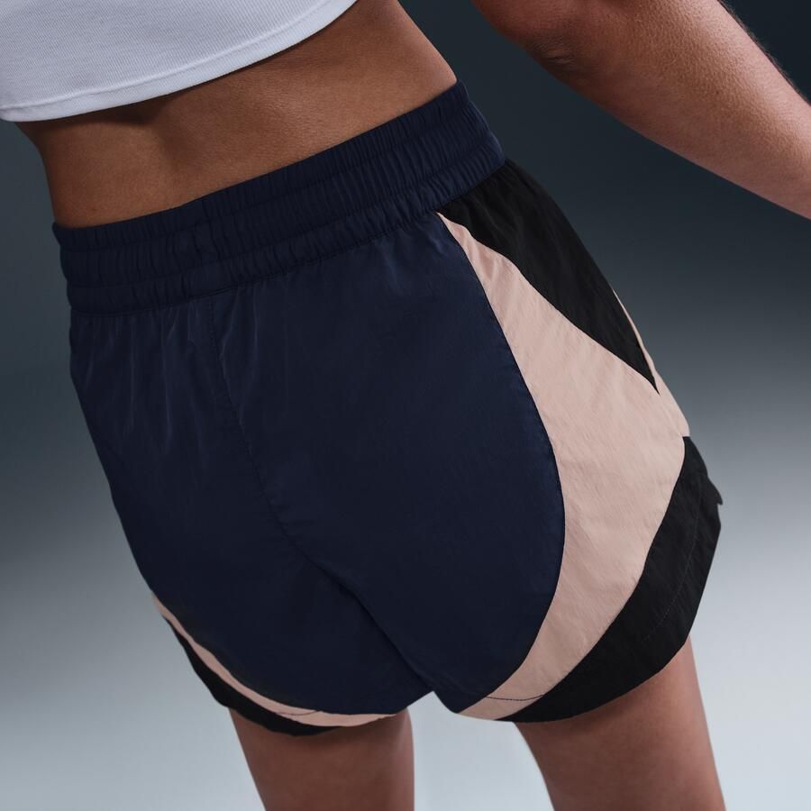 Nike ruimvallende trackshorts met halfhoge taille voor dames (8 cm) Blauw - Foto 2