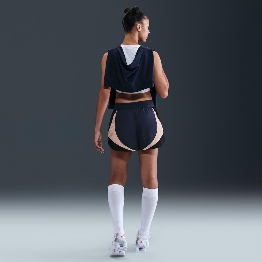 Nike ruimvallende trackshorts met halfhoge taille voor dames (8 cm) Blauw - Foto 3