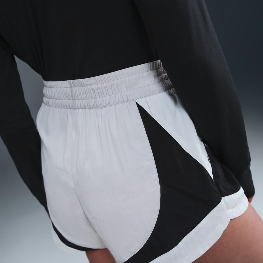 Nike ruimvallende trackshorts met halfhoge taille voor dames (8 cm) Grijs - Foto 2