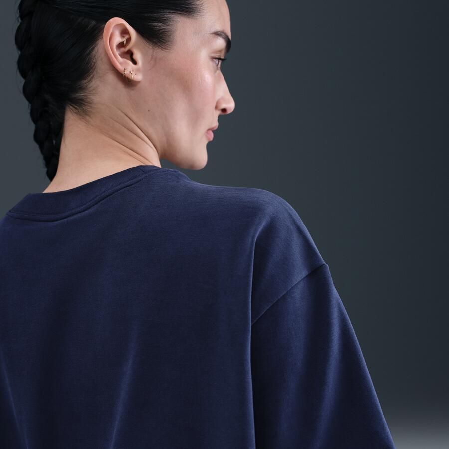 Nike Sportswear T-shirt met korte mouwen en recht design voor dames Blauw