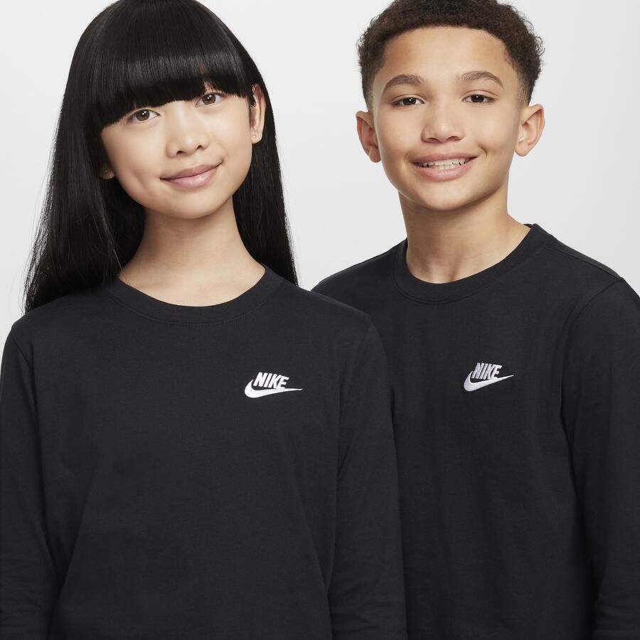 Nike T-shirt met lange mouwen voor kids Zwart