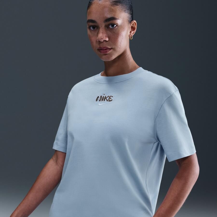 Nike T-shirt voor dames Blauw - Foto 4