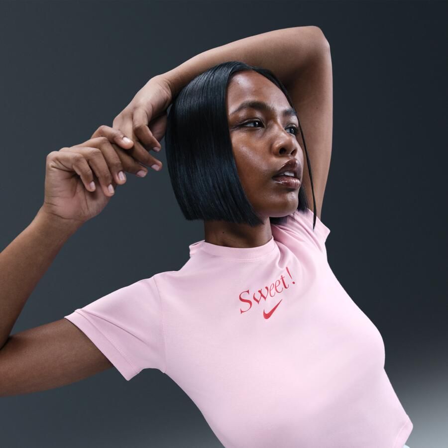 Nike T-shirt voor dames Roze - Foto 2