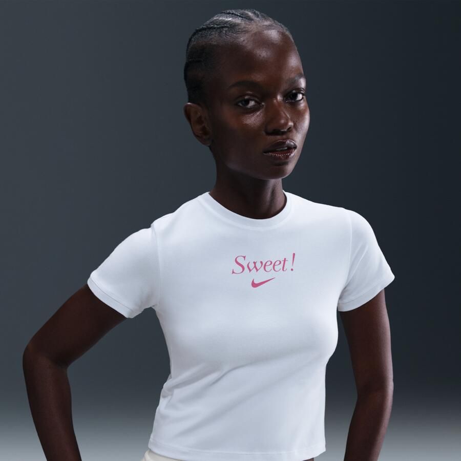 Nike T-shirt voor dames Wit - Foto 4