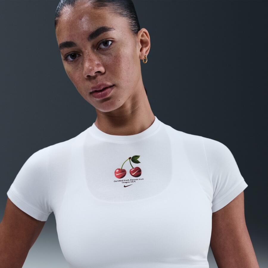 Nike T-shirt voor dames Wit - Foto 4