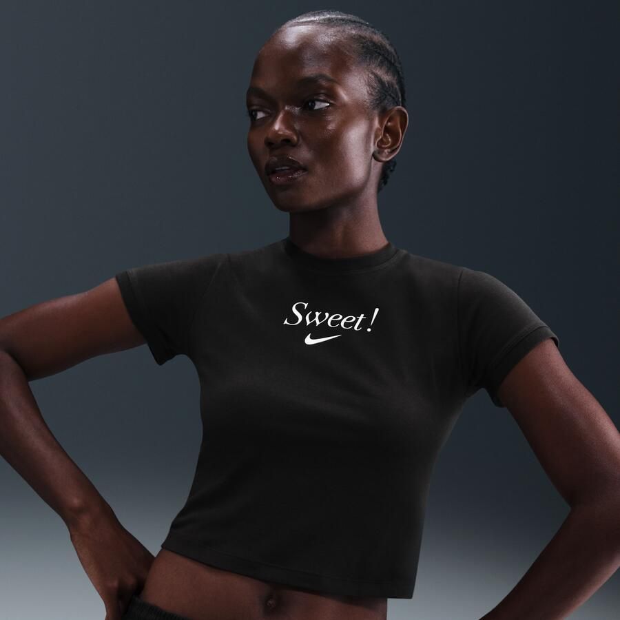 Nike T-shirt voor dames Zwart - Foto 4