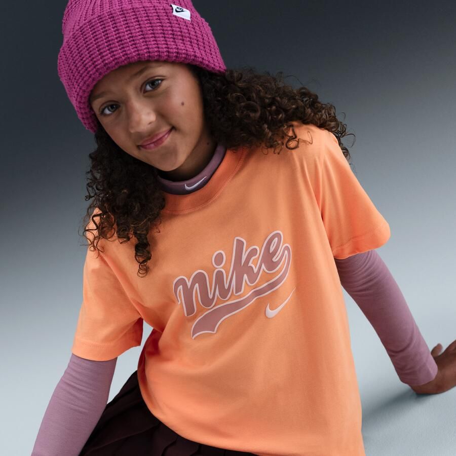 Nike T-shirt voor meisjes Oranje - Foto 2