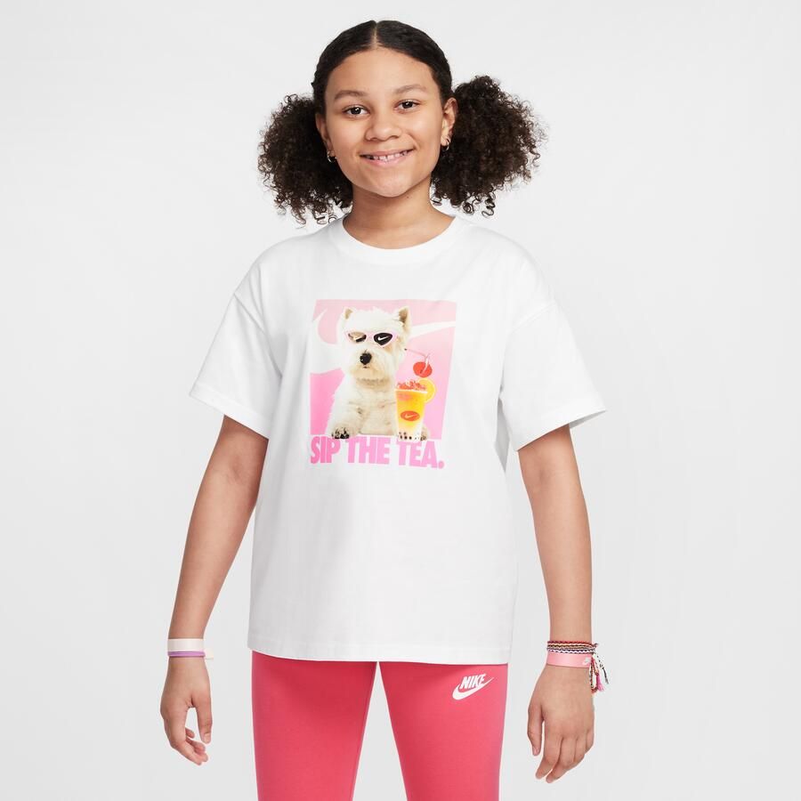 Nike Sportswear T-shirt voor meisjes Wit - Foto 4