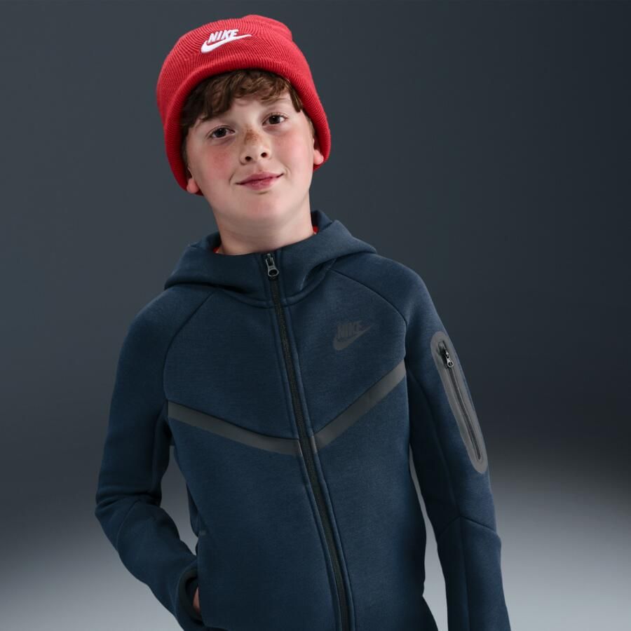Nike Tech Fleece Hoodie met rits voor kids Blauw - Foto 4