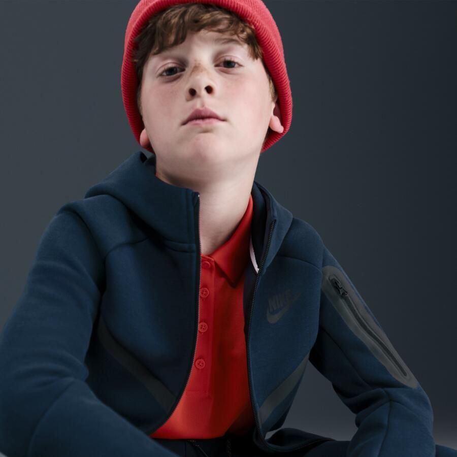 Nike Tech Fleece Hoodie met rits voor kids Blauw - Foto 2