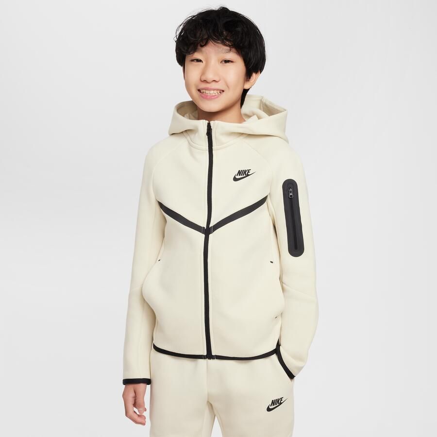 Nike Sportswear Tech Fleece Hoodie met rits voor kids Bruin - Foto 4